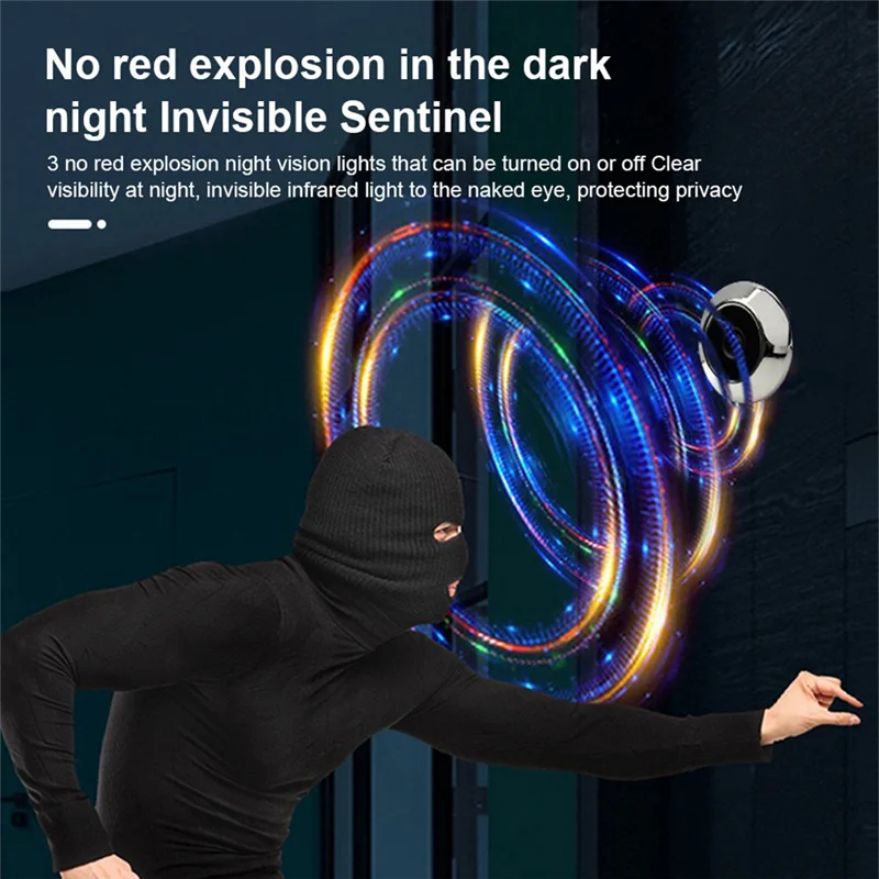 AT41 Tuya Wifi 2MP Mini Digital Peephole Eye Viewer With 4.3" Screen, PIR Motion Detection, Doorbell& Door Camera System