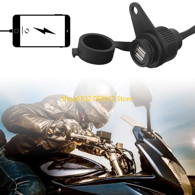 547B Twin USB Chargers Adapter Socket Converter for R1200GS R1250GS F700GS Motorbike