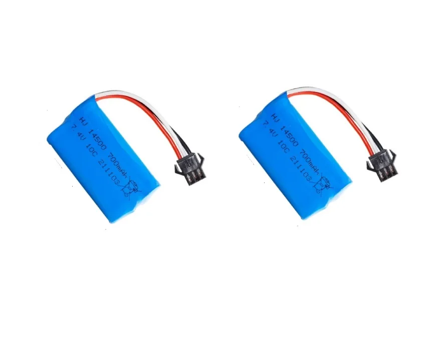 2S 7.4V 700mAh 14500 akumulator litowo-jonowy wtyczka SM3P/USB do żel wodny bun Blaster R/C zabawki kaskaderskie samochody R/C model akcesoria