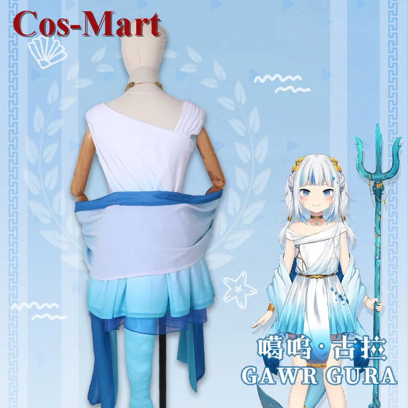 Cos-Mart Anime Vtuber Hololive Gawr Gura 코스프레 의상 Little Shark Sweet Lovely Uniforms 활동 파티 역할 놀이 의류