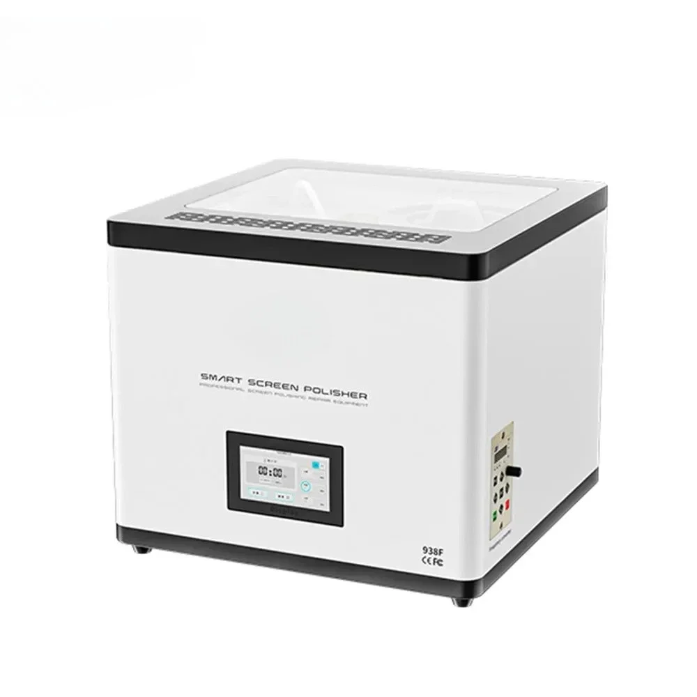 938F Mini Water Grinding Polishing Machine Desktop Type Display Scratches Polish Built-In Servo Motors 2 Stations