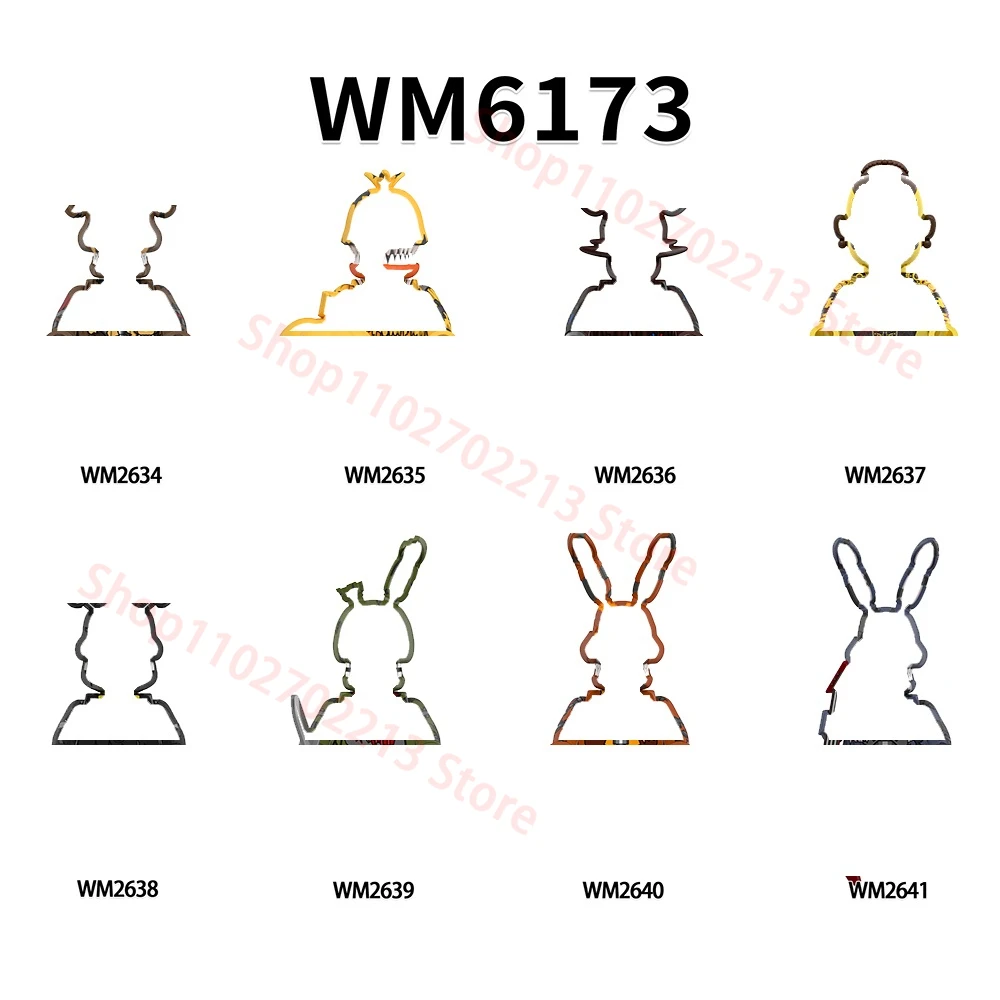 WM6170 WM6074 WM6097 Building Blocks Horror Game Character Action Figure DIY Bricks Toys For Children WM6173 WM2634 WM2635