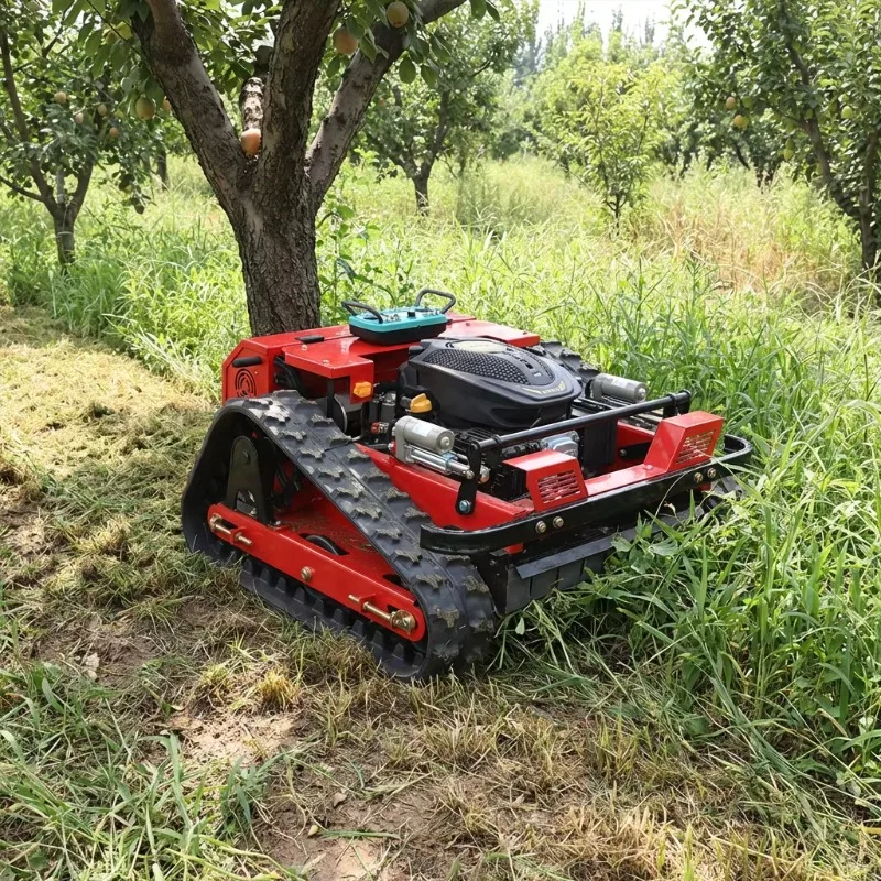 Hot New Products 550mm 9HP Automatic Industrial Crawler Remote Control Lawn Mowers With Push Shovel