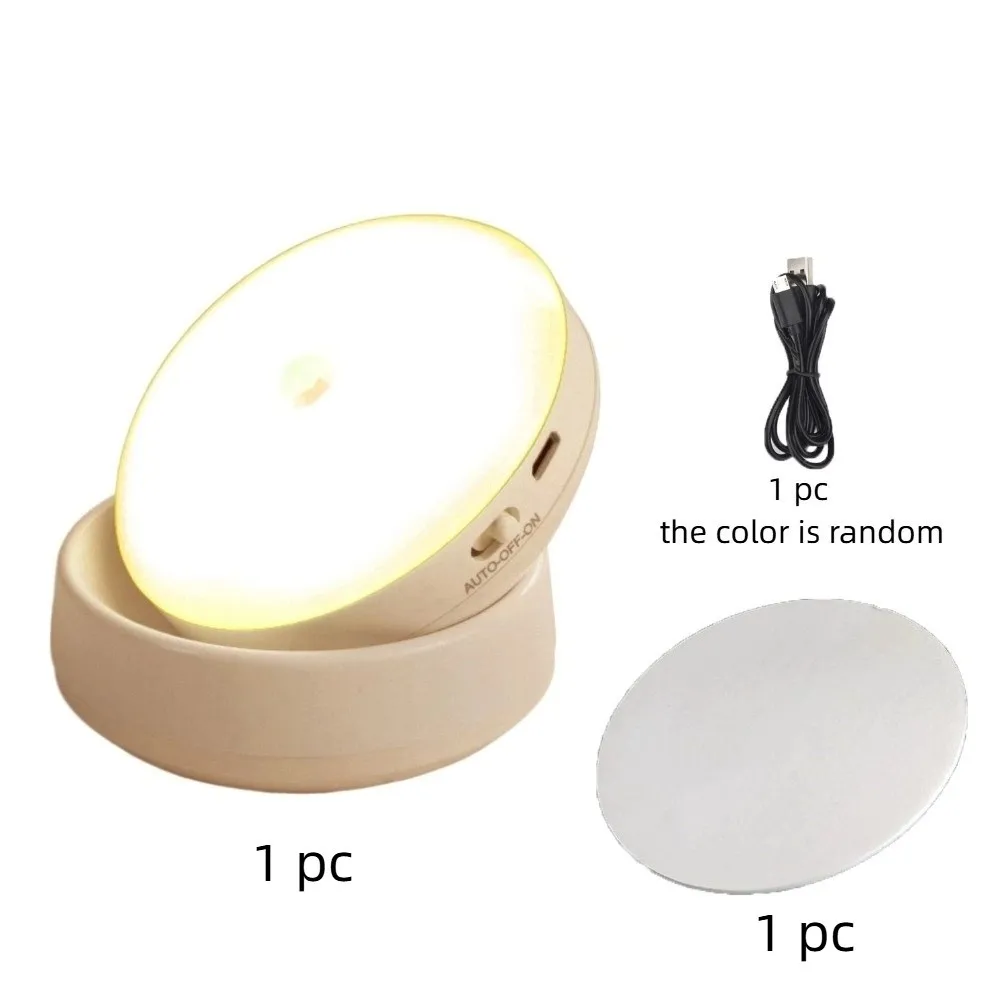 

360 Rotated LED Night Light USB Charging Intelligent Human Induction Wall Lamps Creative Round Motion Sensor Light