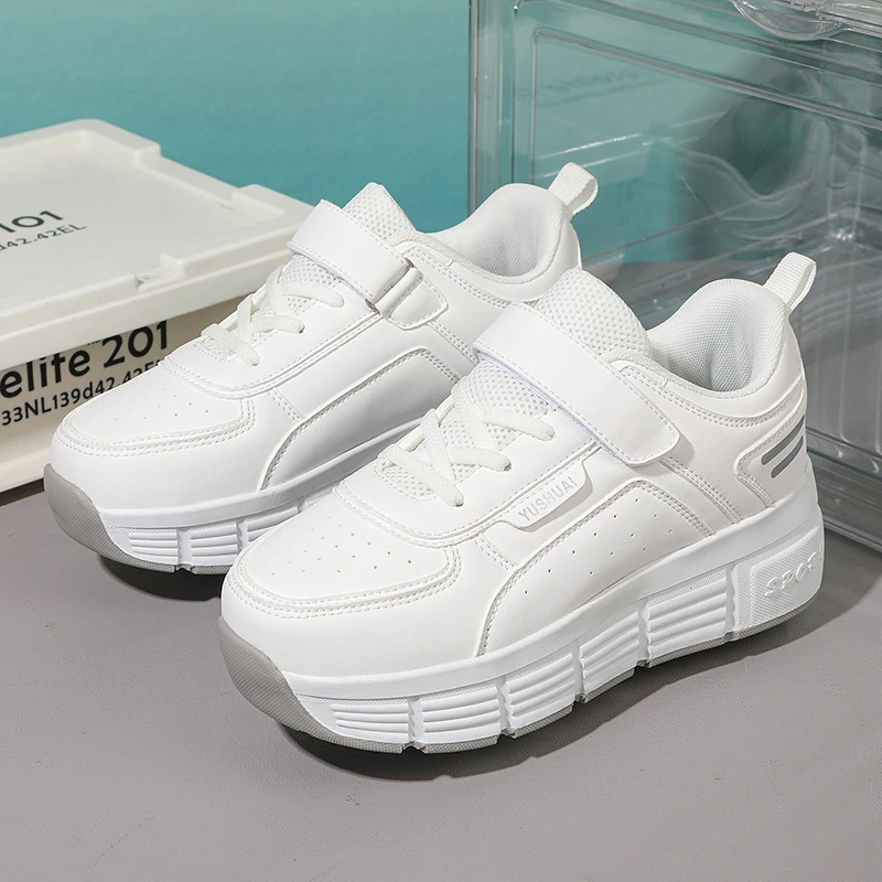 2025년 신상 남아용 롤러 스니커즈: 2륜 멀티라이트 휠 슈즈 – 여학생용 롤러 스케이트