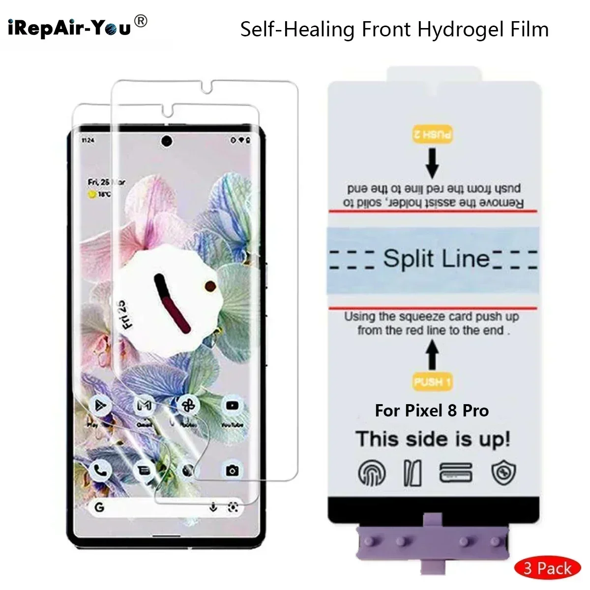 3Pcs HD Soft TPU Screen Protector For Google Pixel 8 Pro Pixel 7 6 Pro 7A 6A Self Healing Front Hydrogel Gel Film Case Friendly