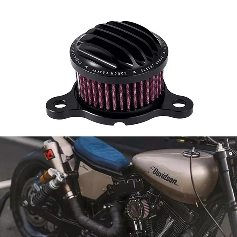 Motorcycle Air Filter Cleaner Intake Filter System Kit For Harley Sportster XL883 XL1200C 48 72 Forty Eight Seventy Two 91-2022