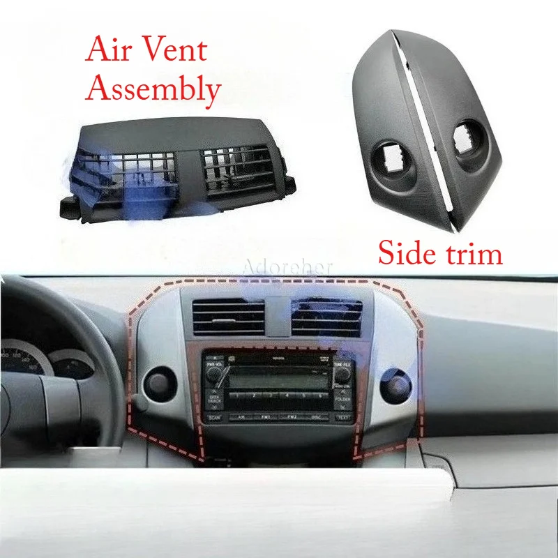 Fit For Toyota RAV4 2006 2007 2008 2009 2010 2011 2012 2013 Car Center Dash A/C Outlet Air Vent Panel Cover Accessories