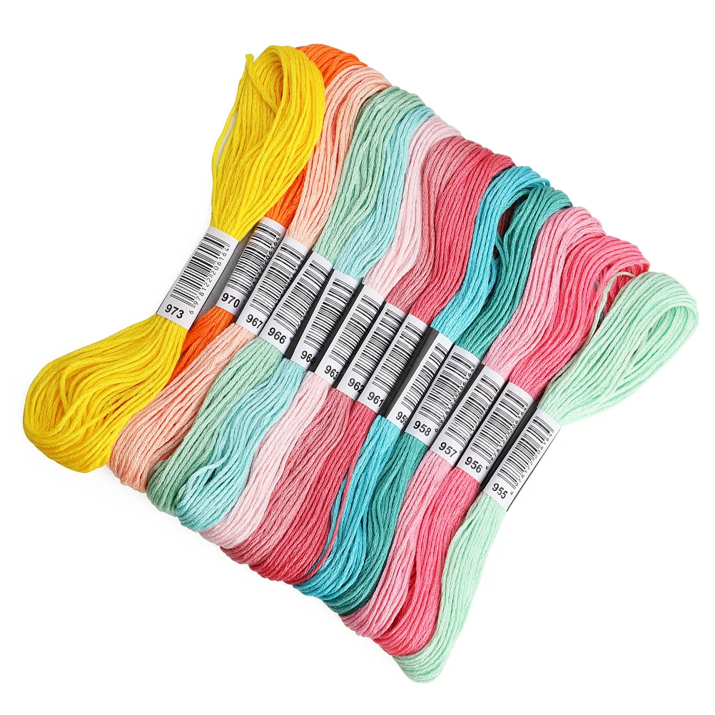 

447Pcs Embroidery Floss Bundle Lightweight Portable Threads for Embroidery Decorations Cartoon Characters Clothing DIY String