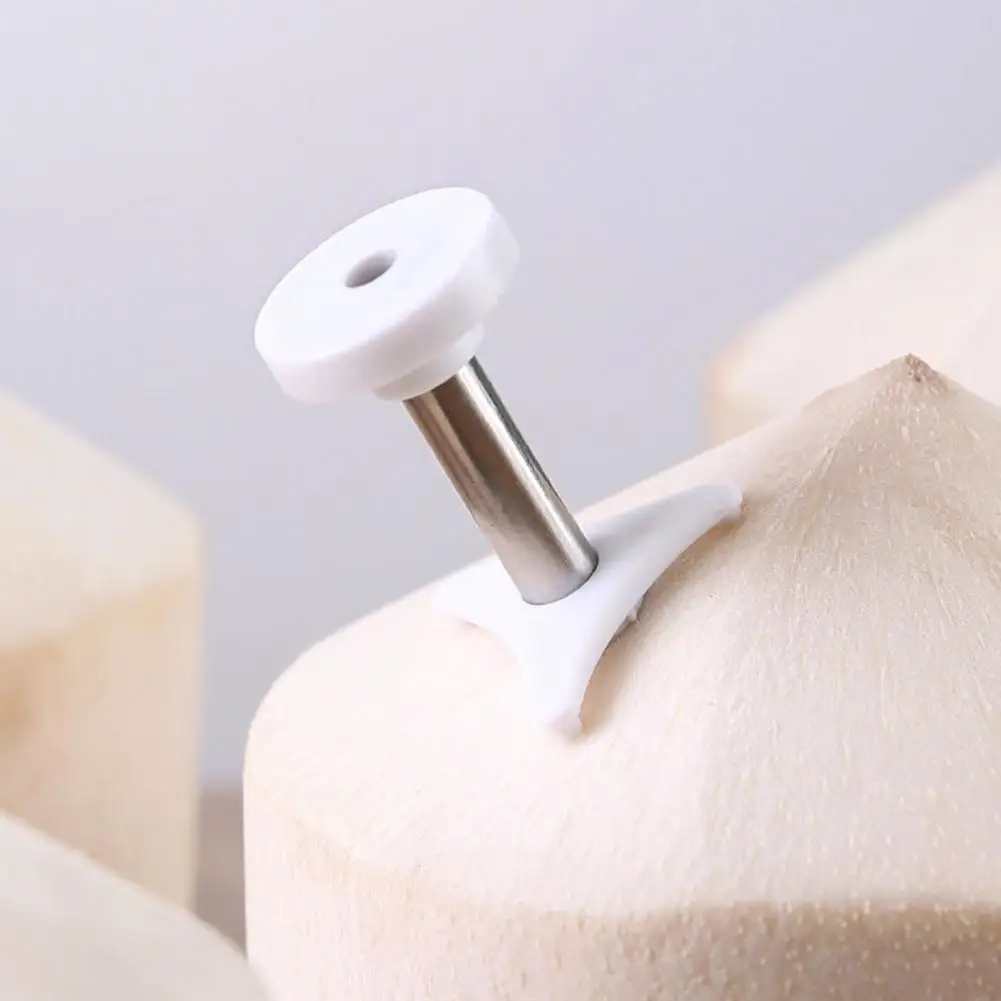 3Pcs Coconut Hole Opener Stainless Steel Tube Opener Coconut Hole Puncher Reusable Coconut Opener Tools
