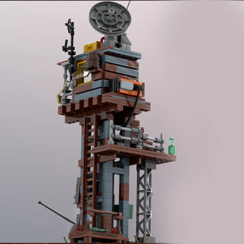 697pcs MOC Post Apocalyptic Shack Castle Model Building Blocks Christmas Gift Construction Toy Education Creative Birthday Idea