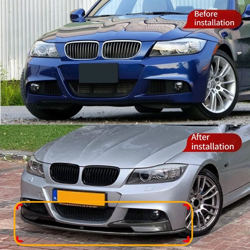 

For BMW 3 Series E90 E91 LCI M Sport 2009-2012 Car Front Bumper Spoiler Lip Splitter Body Kit Bumper Lip Chin Diffuser Guard