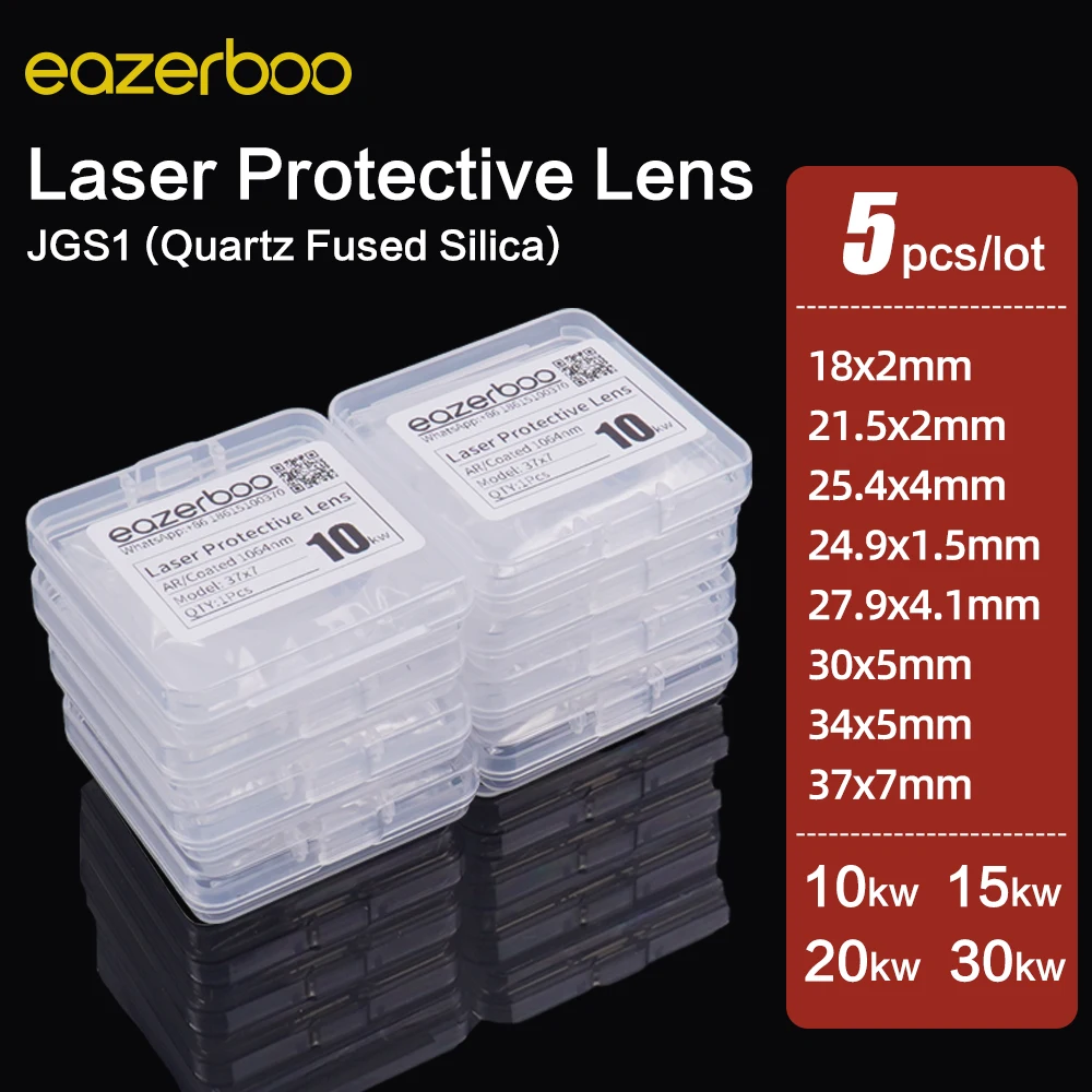

34x5 Laser Cutting Machine Protective Lens 30x5 24.9x1.5 Original for Raytools Bodor WSX Precitec Laser Head Protection Lens