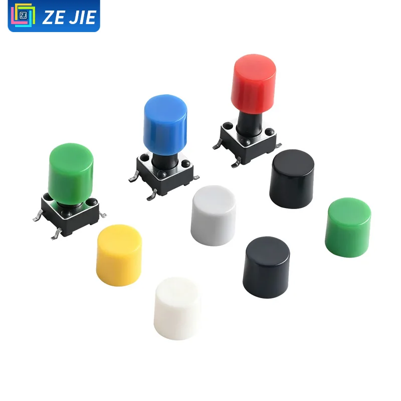 zejie  A56 Round Keycap for 6*6 Latching Tactile Switch, 6x6, Inner Size: 3.1/3.2/3.4mm, Overall 6.2*6mm