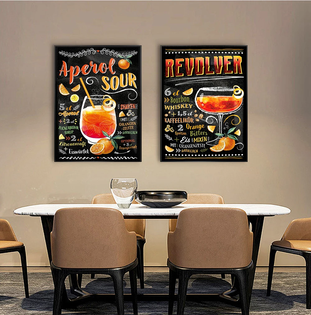 Putuo Decor Cocktail Diamond Painting Vintage Posters Wall Art Decoration for Bar Club DIY Diamond Mosaic Kit New Product