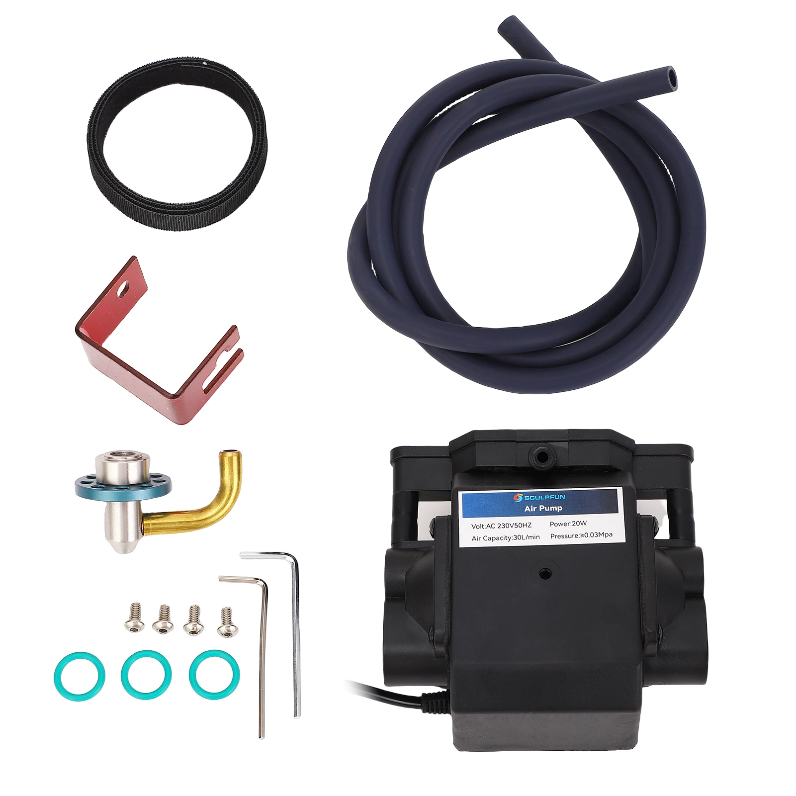 SCULPFUN S9 Air Assist Nozzle Kit High Speed Air Assist Full Metal Structure Fits S9 Lasers Easy to Install Laser Engraving