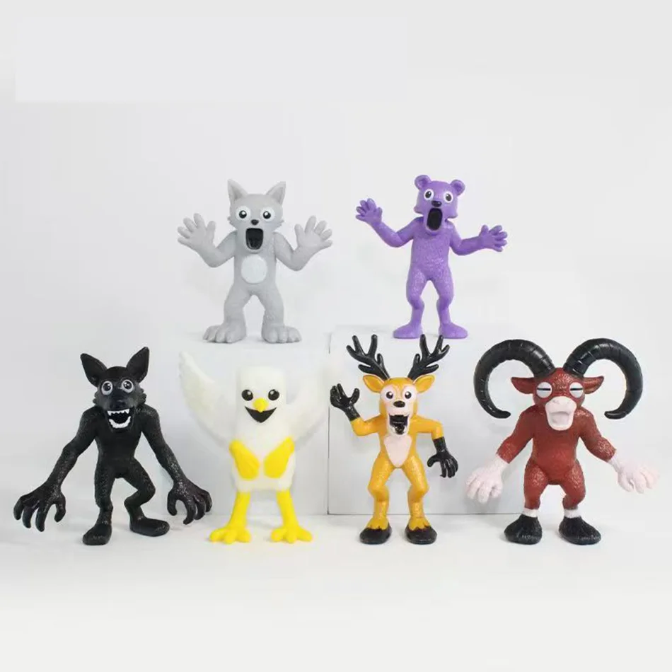 99 Night in Forest Juego de figuras de acción de 5 piezas Ninjaes y criatura mítica Juguetes Juego interactivo imaginativo Regalo para niños y colecciones