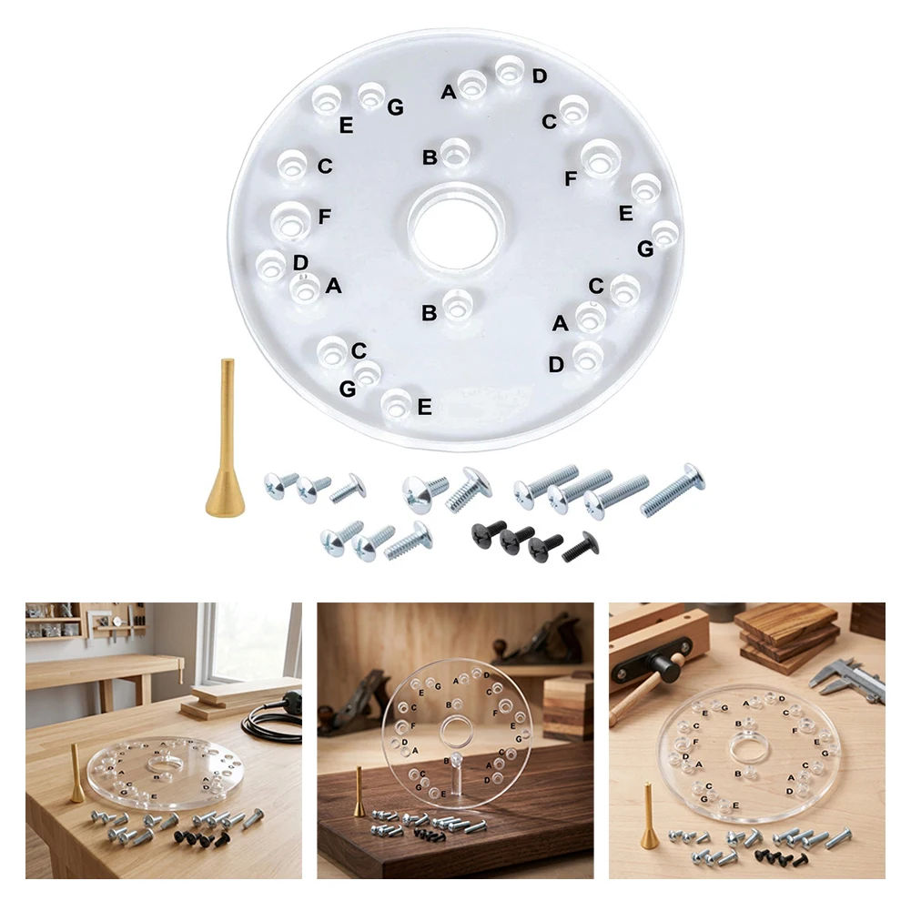 Transparent Router Base Plate 165mm Quick Setup Letter Marked Holes For 690 621 Milling Machine Parts
