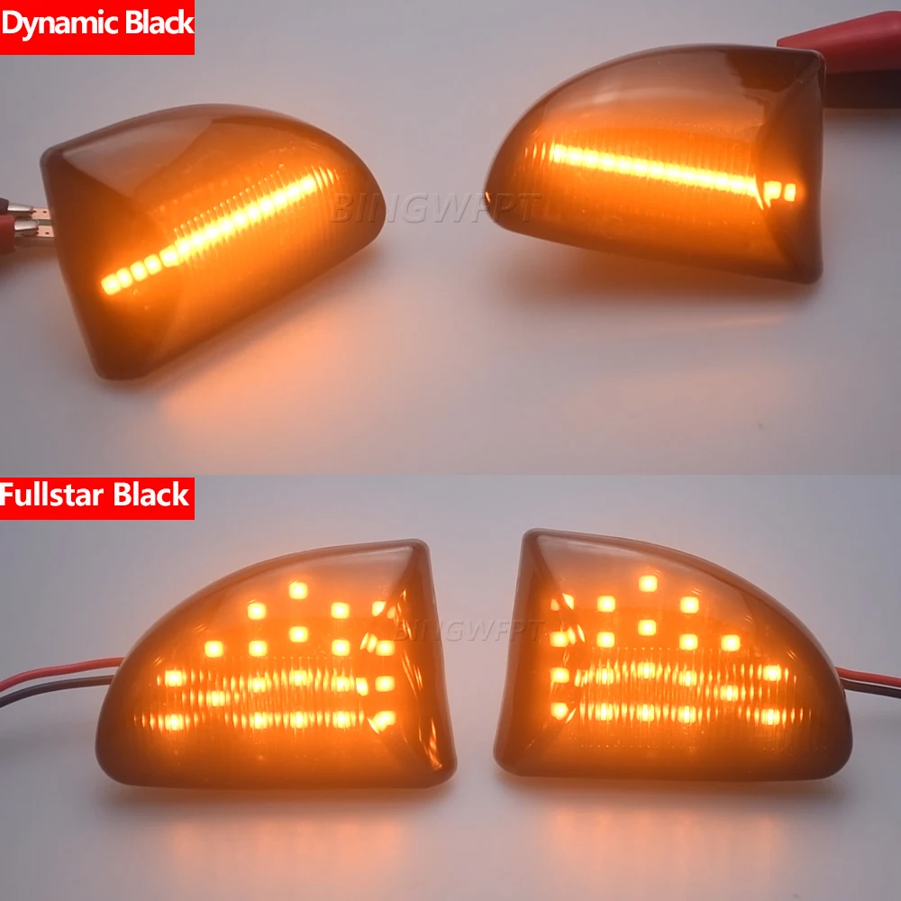 1 Pair LED Dynamic Car Blinker Side Mirror Marker Turn Signal Lights Lamp Accessories For Smart Fortwo 451 MK1 MKII 2007-2015