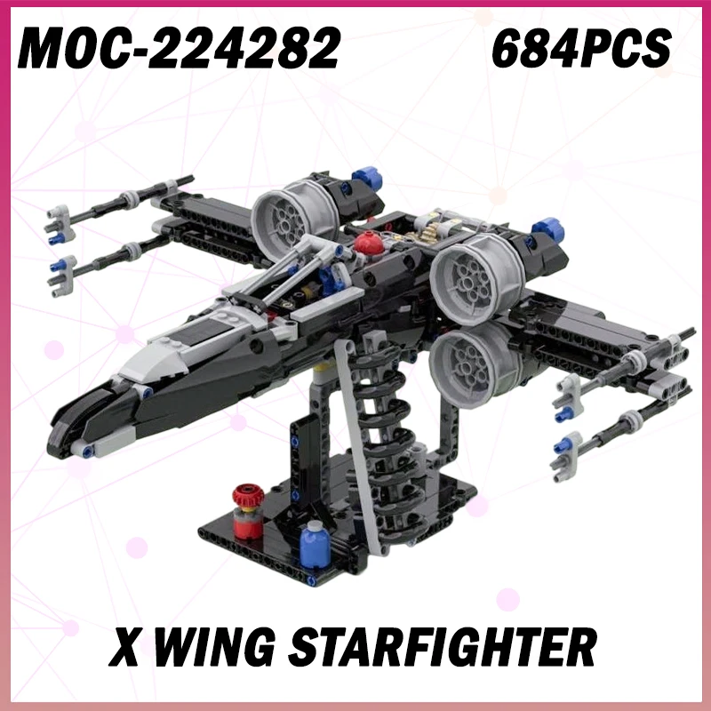 

684 шт. MOC-224282 Space War X крыло Starfighter, модель блока, набор кирпичей, креативный подарочный набор, креативные подарки для мальчиков, коллекционные предметы