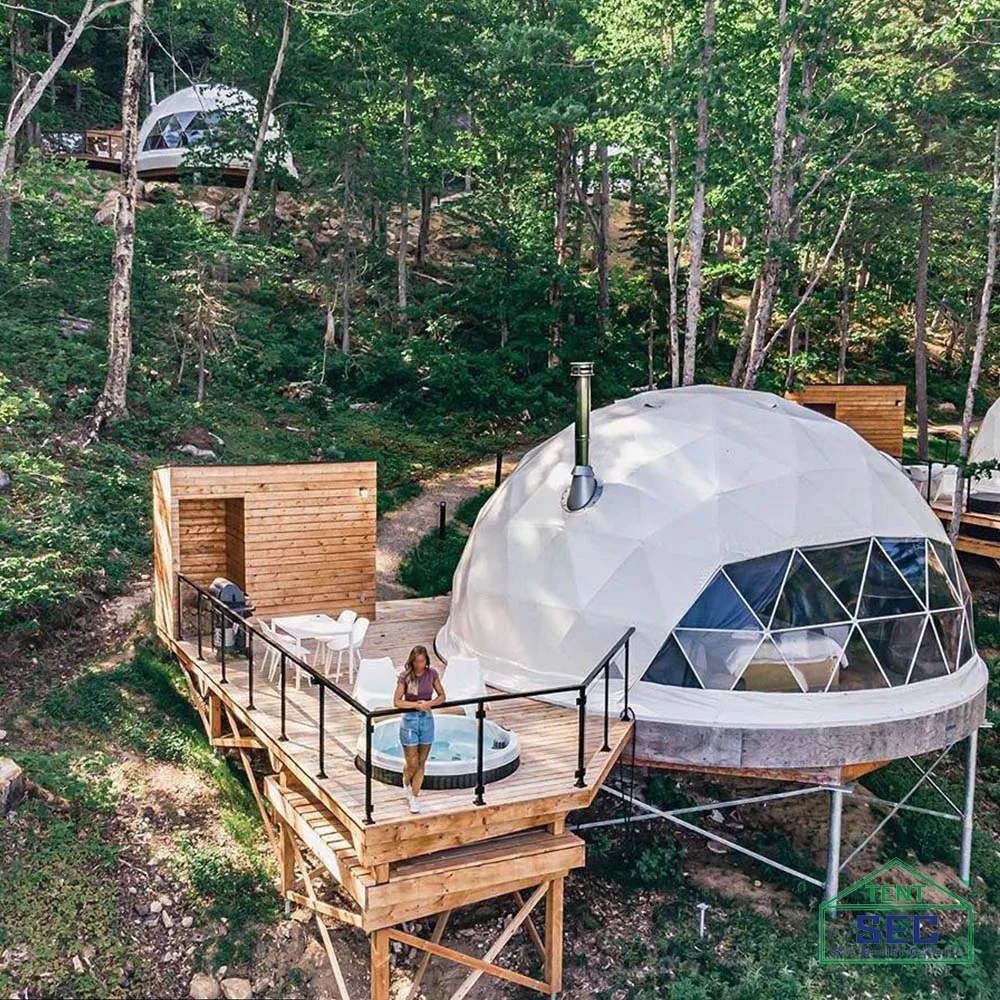 Custom Geodesic Dome Tent Luxury Glamping Resort Hotel Tent House Outdoor Accommodation Solution for Camping Project