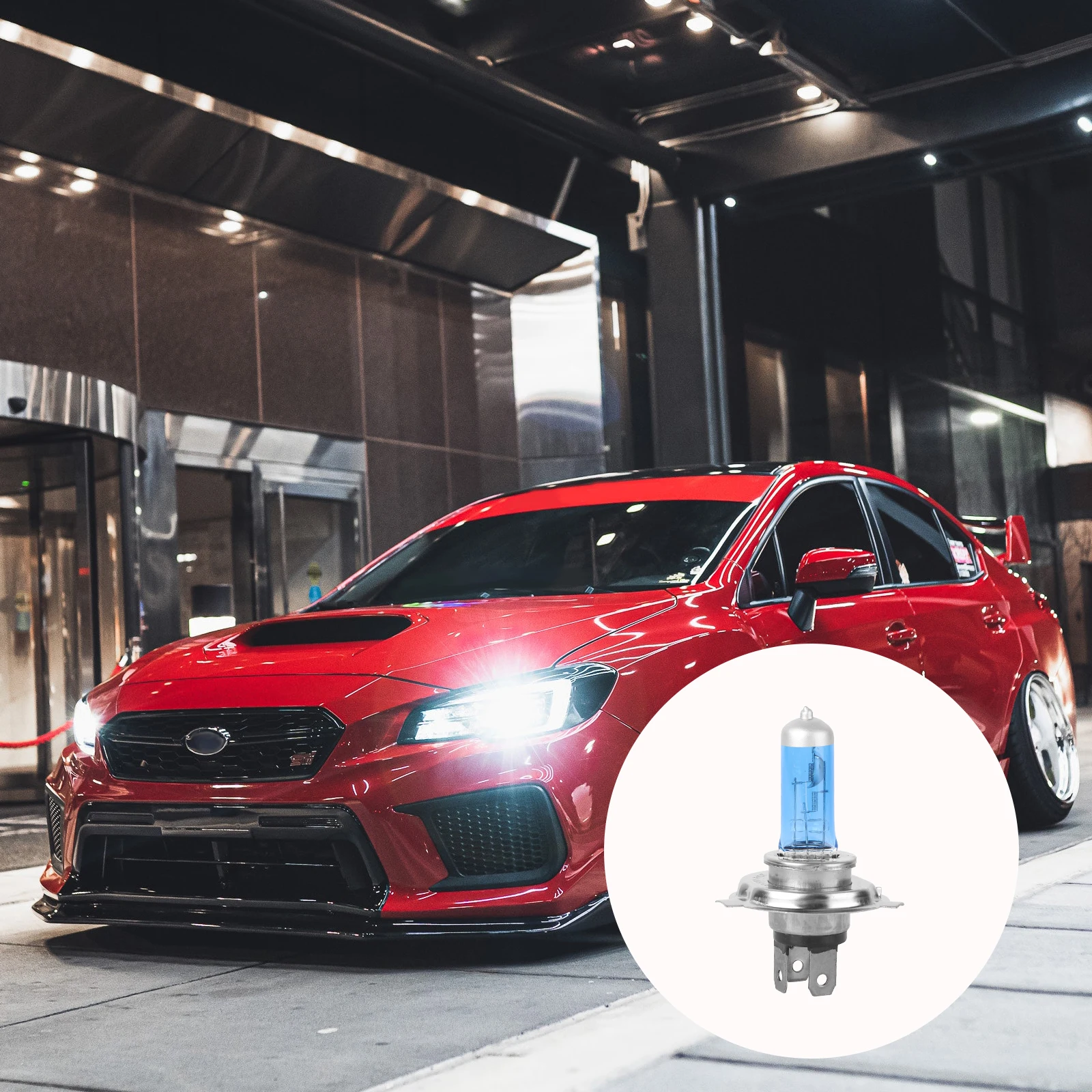 

H4 Car Halogen Xenon Headlight Super White 5000-6000k High Low Beam Quartz Glass Headlamp Waterproof Bright Driving Light