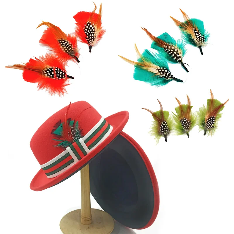 100 pcs Feathers for hats flower ornaments clothing accessories diy brooch accessories chicken feather decoration materials