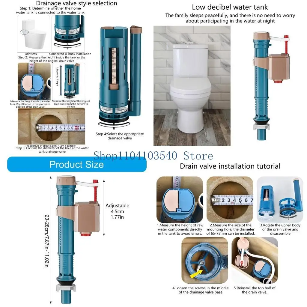 

02DC Водосберегающие впускные клапаны для туалета Система промывки туалета для домашнего и коммерческого использования