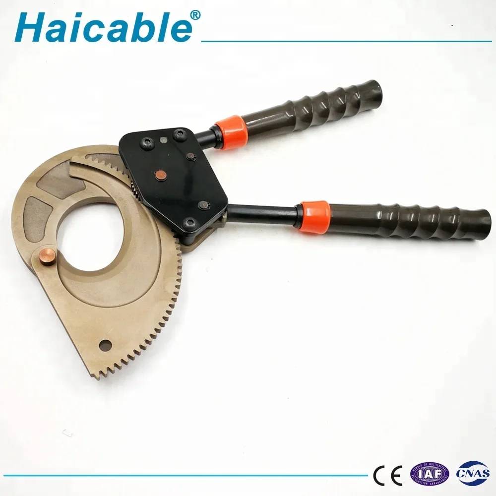 مقص كهربائي لقطع كابلات اليد اليدوية من النحاس الساخن مع شفرة بسقاطة أداة قطع كهربائي كبيرة الحجم