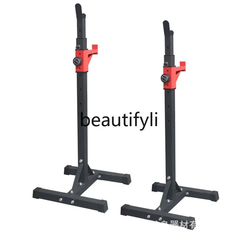 

Home Gym Equipment Adjustable Barbell Weightlifting Squat Rack Indoor Split Barbell Rack