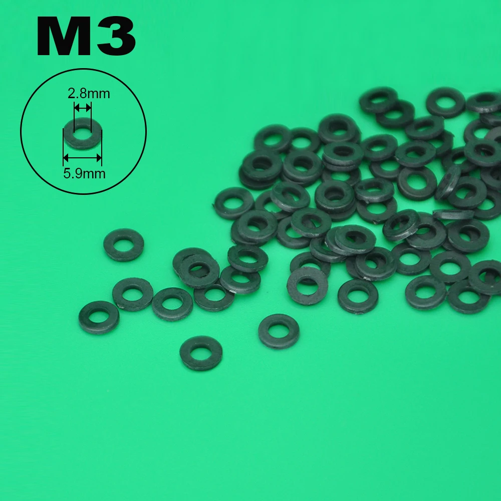 50PCS M5 M3 Hydraulic Nozzle Plastic Sealing Gaskets For RC Hydraulic Cylinder, Tank, Valve Block Excavator, Dump Truck Model