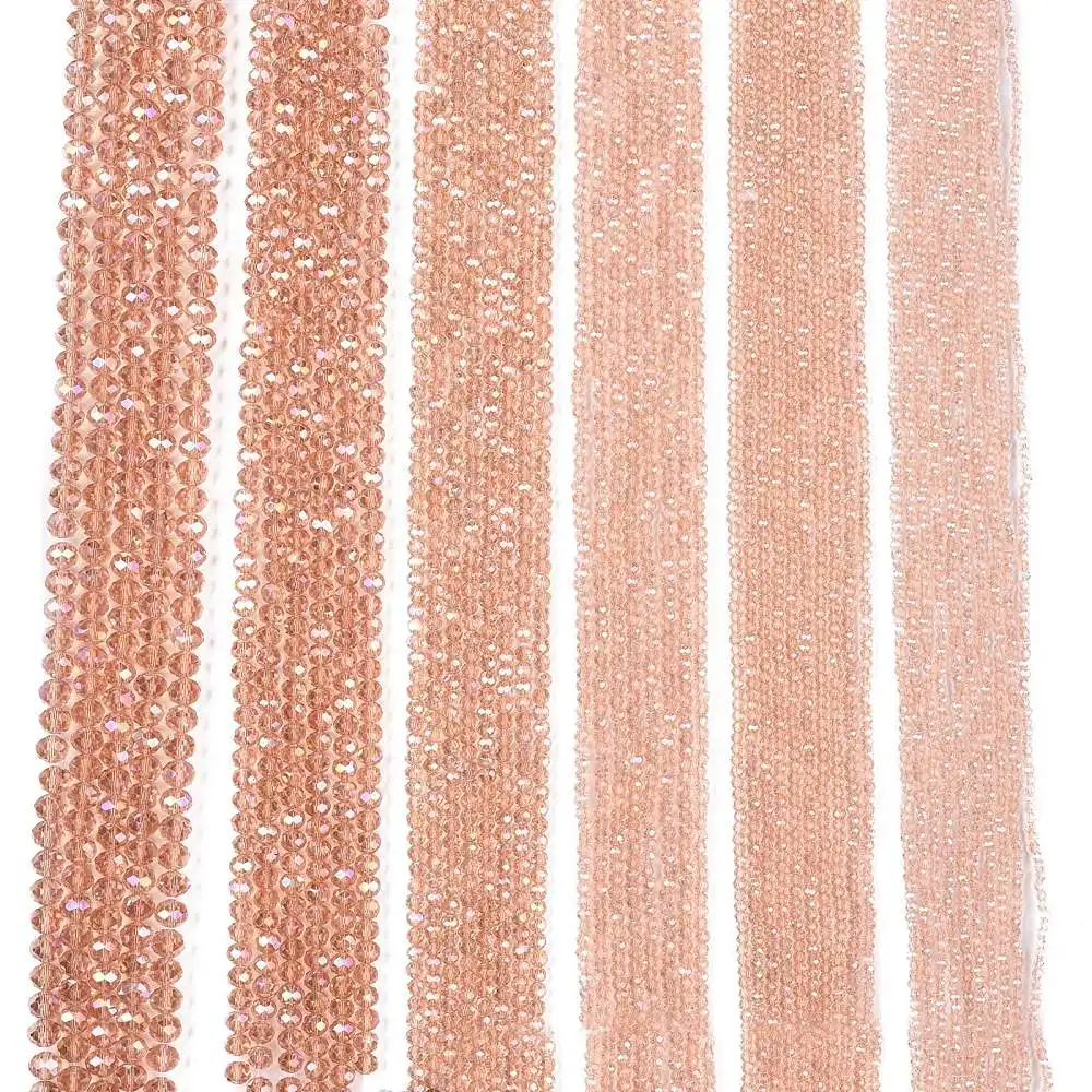 PandaHall 20 Stränge Glasperlen Mehrfarbig AB-Beschichtet Facettiert 8x6mm für DIY Schmuckherstellung – Detail 35