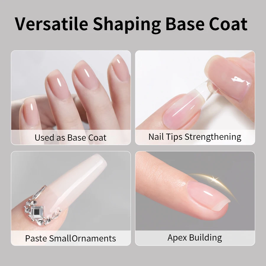 RSNAIL 15 جرام واضح بناء قاعدة هلام منشئ جيل للأظافر البولندية تقوية قاعدة معطف نقع قبالة الأشعة فوق البنفسجية LED هلام التجفيف السريع تمديد هلام