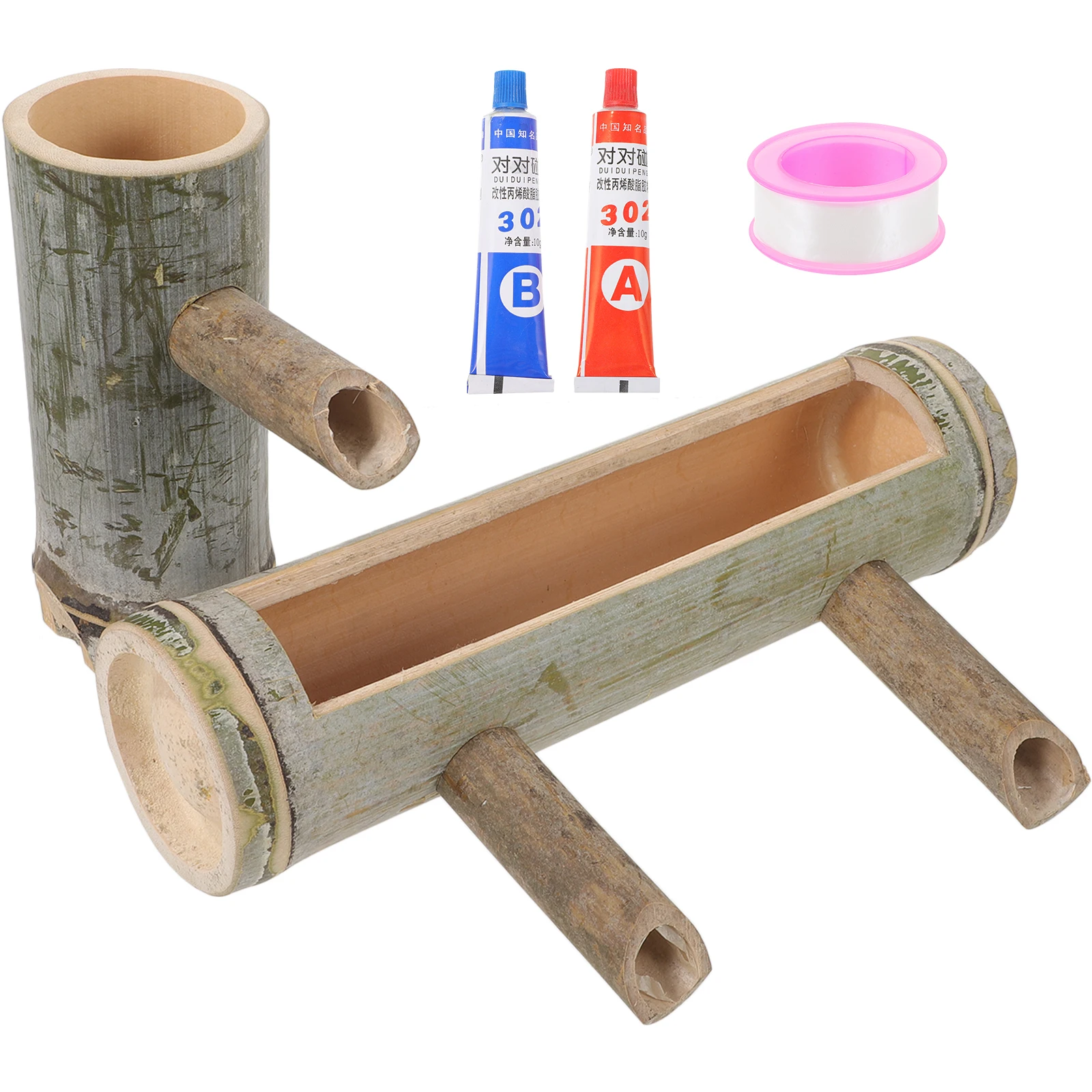 

1 Set Bamboo Water Fountain Fish Tank Decor Pond Features Tube Dispenser Outdoor Garden Fountain Decorative Waterfall Ornament