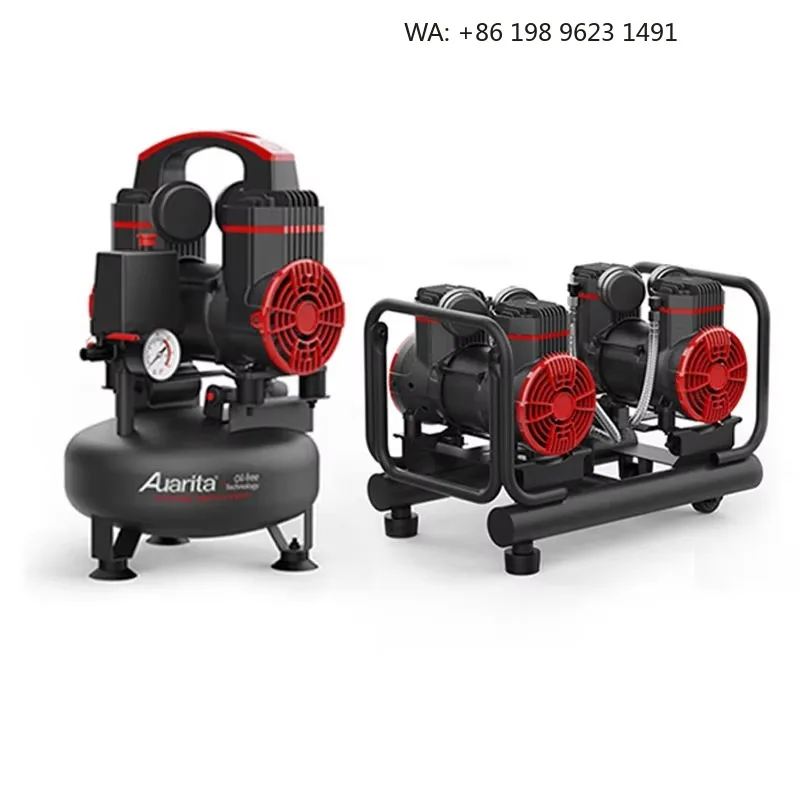 900W/600W/1450W*2 Piston Type Low Noise Quiet Oil-free Aircompressor Oil Free air Compressor