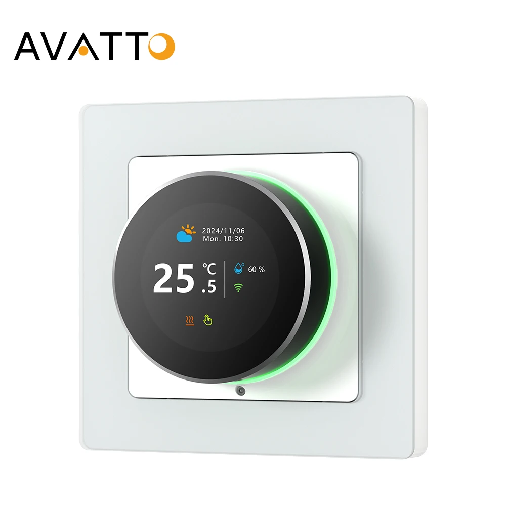 AVATTO Tuya WiFi Smart Knob Thermostat，Electric Floor Heating Water/Gas Boiler Temperature Controller Support Google Home, Alexa