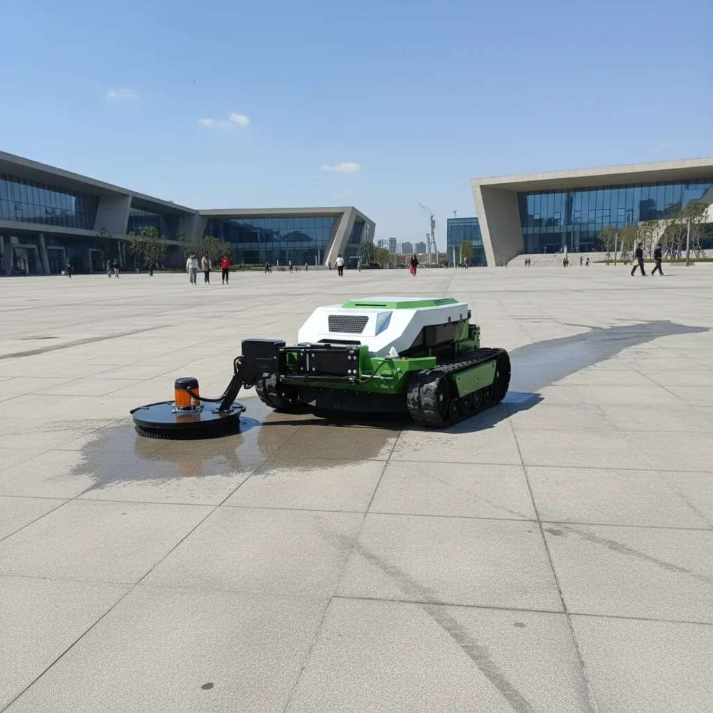 

RC Electric Crawler Mower Cordless Remote Control Mower with Self Charging Function