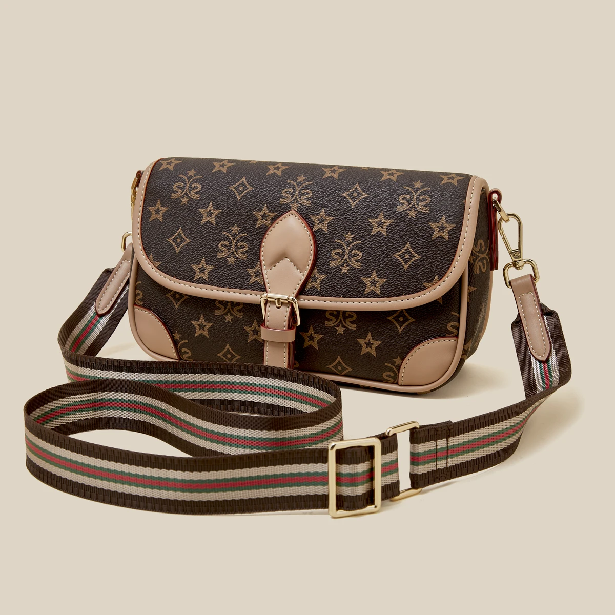SAFIYA PVC Women's Shoulder Bag Retro Crossbody Bag 2026 Spring Summer Chic Lady Flap Bag Purse for Daily Use