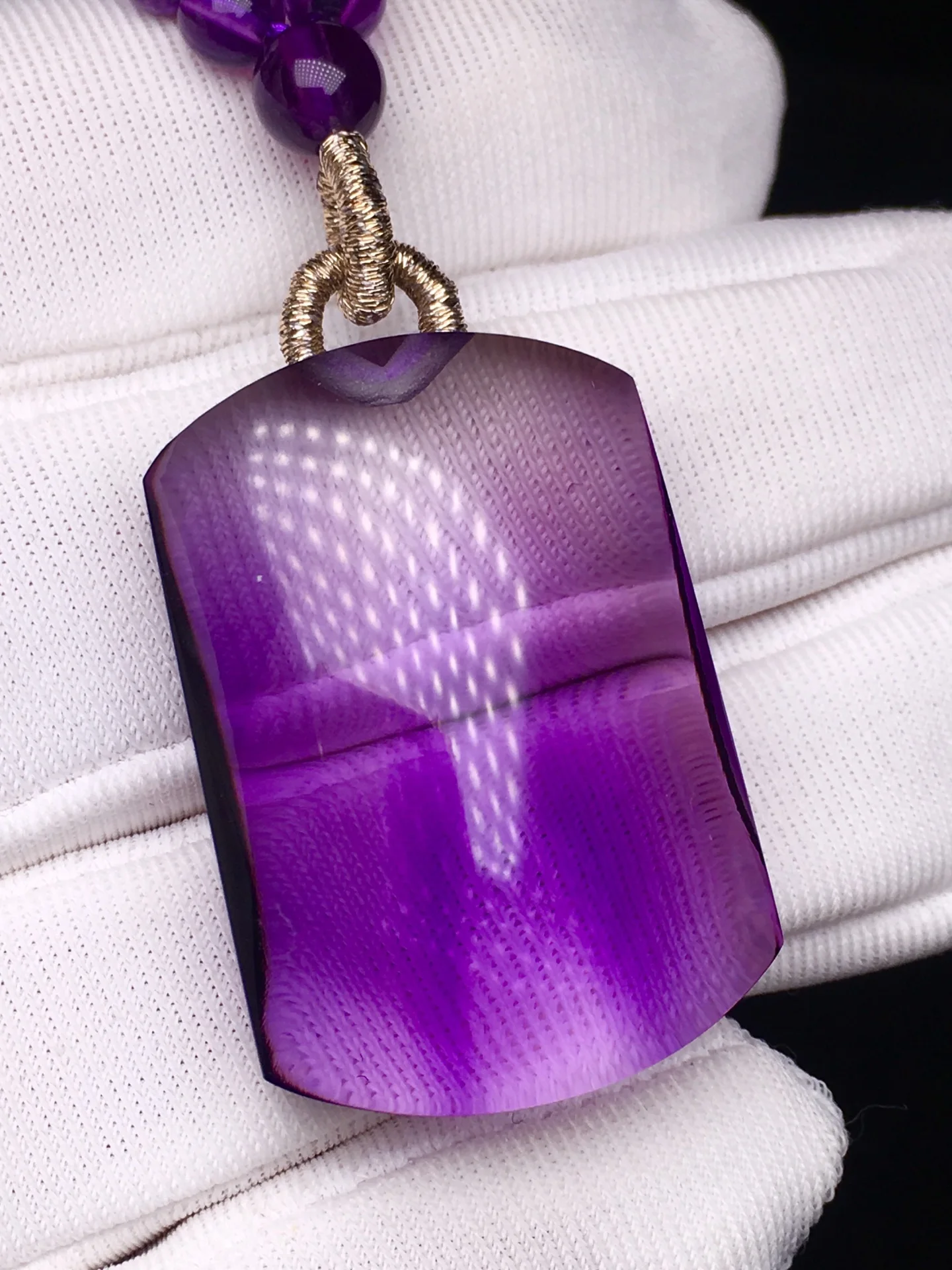 Natural Purple Amethyst Quartz Pendant Bead Aemthyst 30.21.13mm Healing Jewelry Stone AAAAAAA