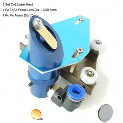 CO2 Laser Head With Carriage Rollers Fix Plate K40 Laser Engraving Cutiing Machine Lens Dia 12mm Focal Length 50.8mm Mirror 20mm