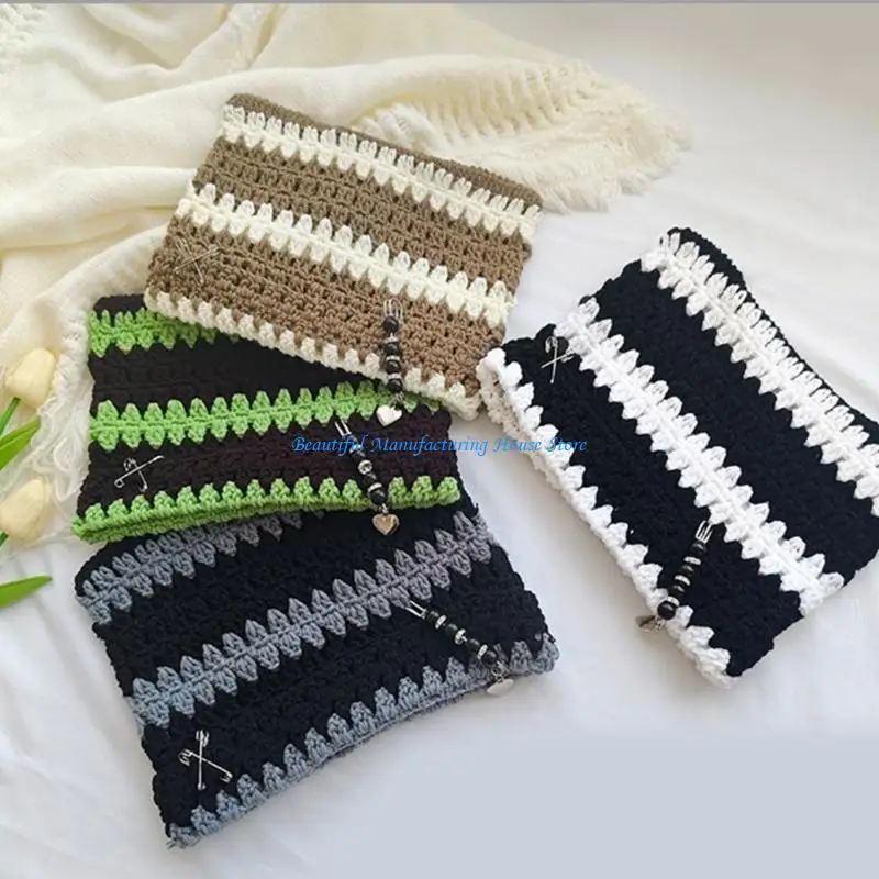 

E56A Pink Girl Y2K-theme Party Hat Knitted Hat Thicken Handwoven Hat for Teens