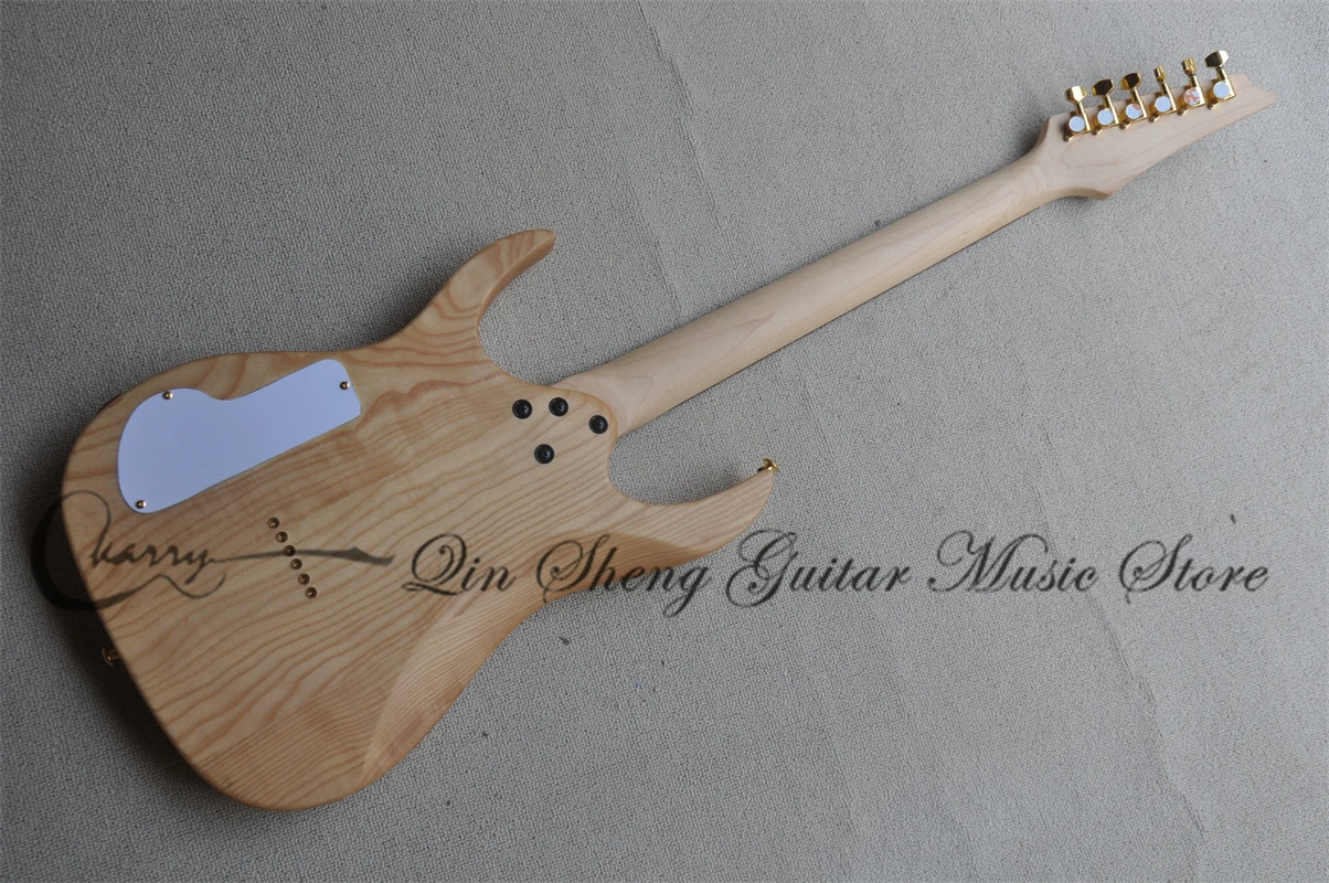 Natural Color Electric guitar RG Guitar Ash body Maple neck Fixed bridge HSH pickup Maple fingerboard Gold tuners