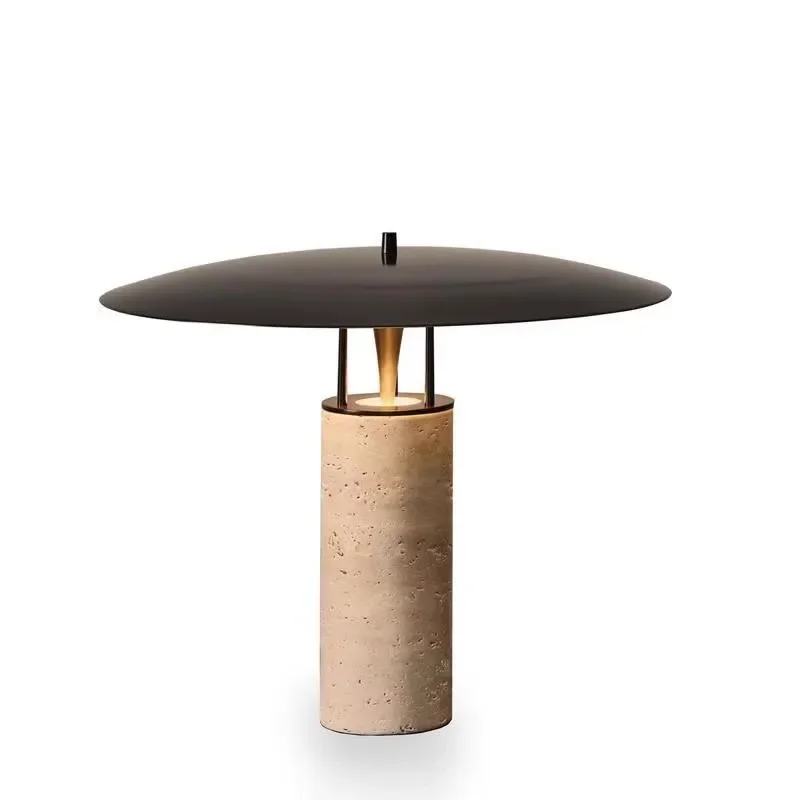 Nordic minimalist stone table, living room, study, bedside lamp, mushroom glass, decorative art