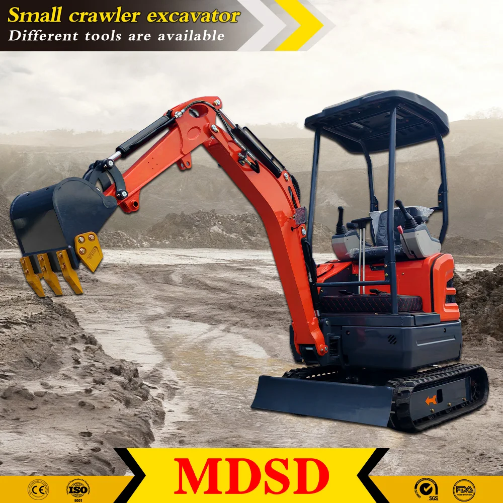 حفارة جديدة 2 طن حفار رخيص حفارة هيدروليكية صغيرة شحن مجاني حفار لـ Kubota حفارة صغيرة مخصصة حفار صغير