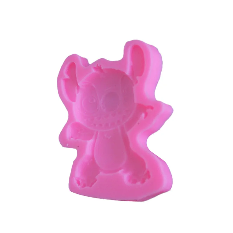 創造性ディズニーステッチチョコレートシリコーン型フリップキャンディデコレーション型漫画ベーキングキッチン用品ケーキクッキー型