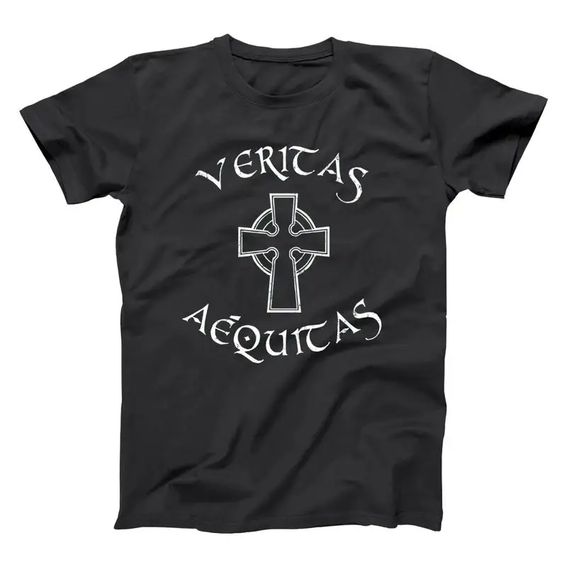 

Черная базовая мужская футболка Boondocks Saints Veritas Aequitas с ирландским крестом