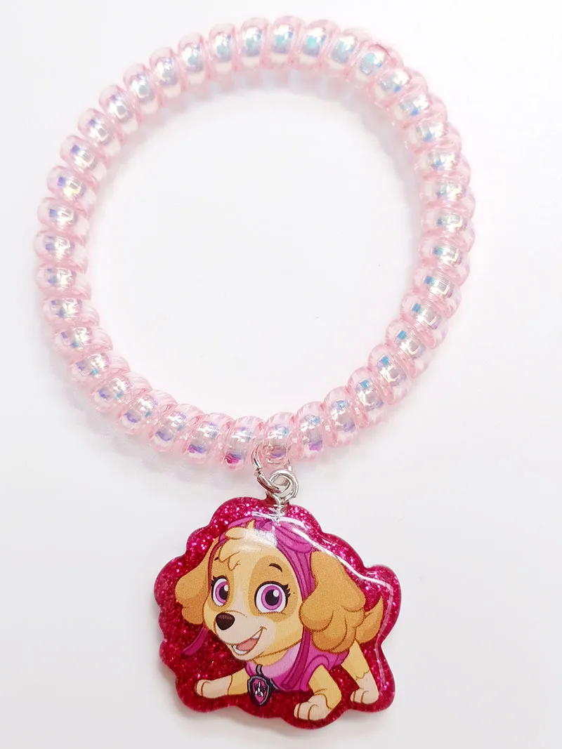 Paw Patrol Kids bracciale Anime Everest Skye Chase accessori per ciondoli Puppy Phone wire hair loop bracciale Festival Gift