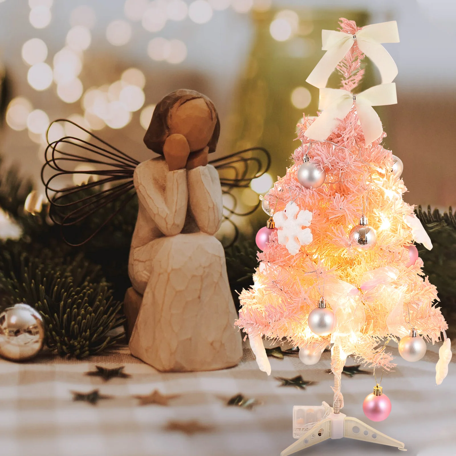 

Indoor Mini Christmas Tree Decoration Set Xmas Trees Ornaments for Small Decorations Blue