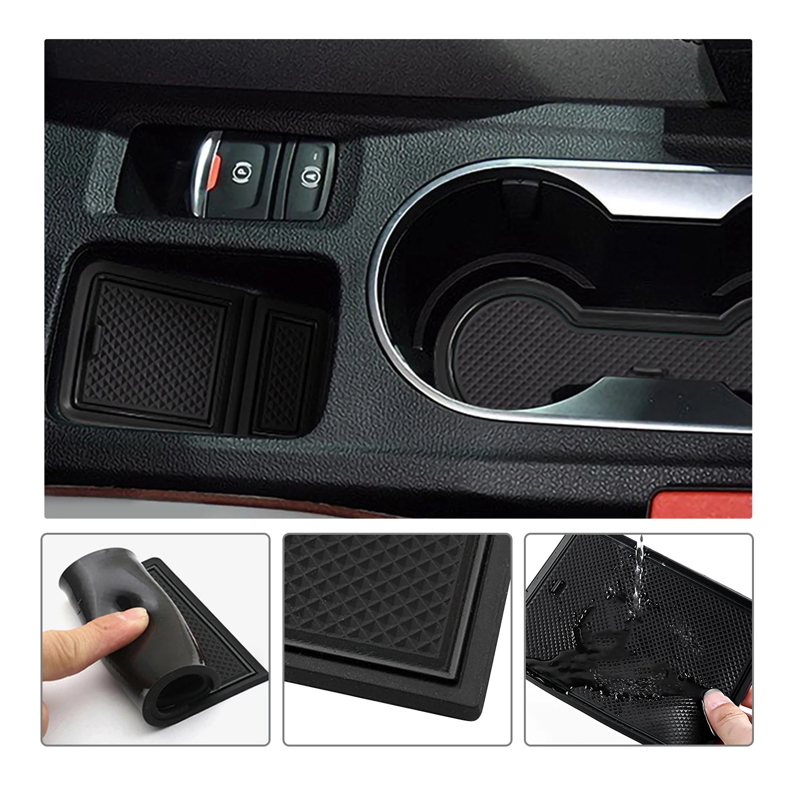 LFOTPP Car Door Groove Mat for Renault Captur 2 2020-2023 Anti-Slip Door Gate Slot Pats Auto Interior Captur 2 Accessories 2023