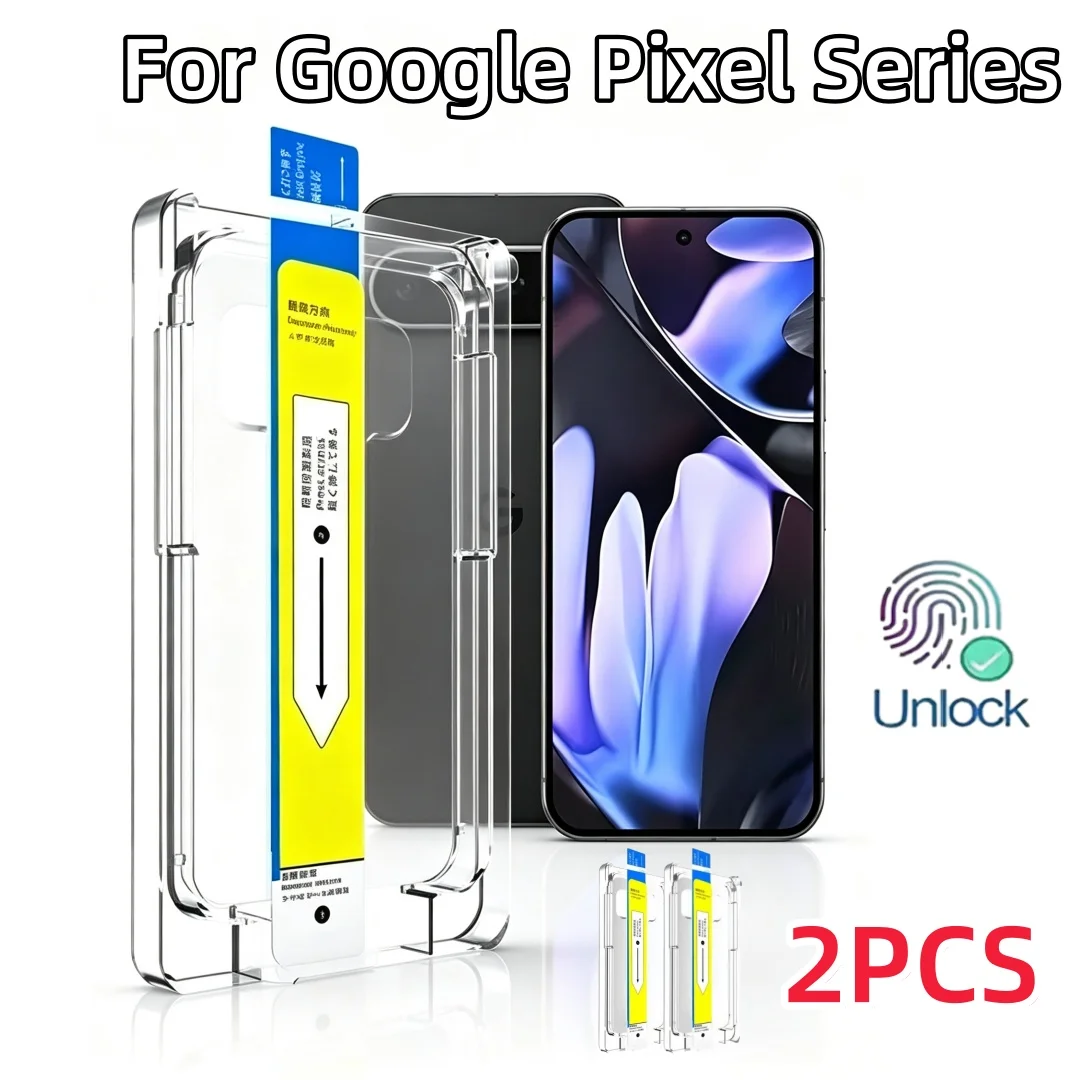2PCS For Google Pixel 11 11Pro 10A 10 XL Pro 9XL 9 8a 6a 7 7a 8 9a 5G Tempered Glass Screen Protector Auto Dust Protective Film